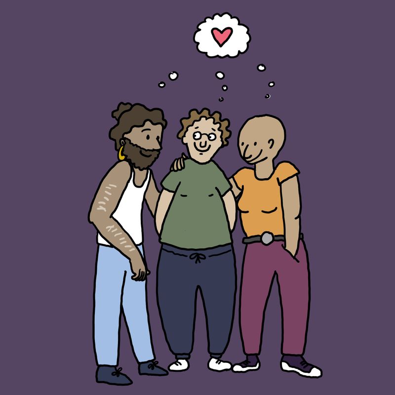 Illustration der Gruppe TINA+Questioning